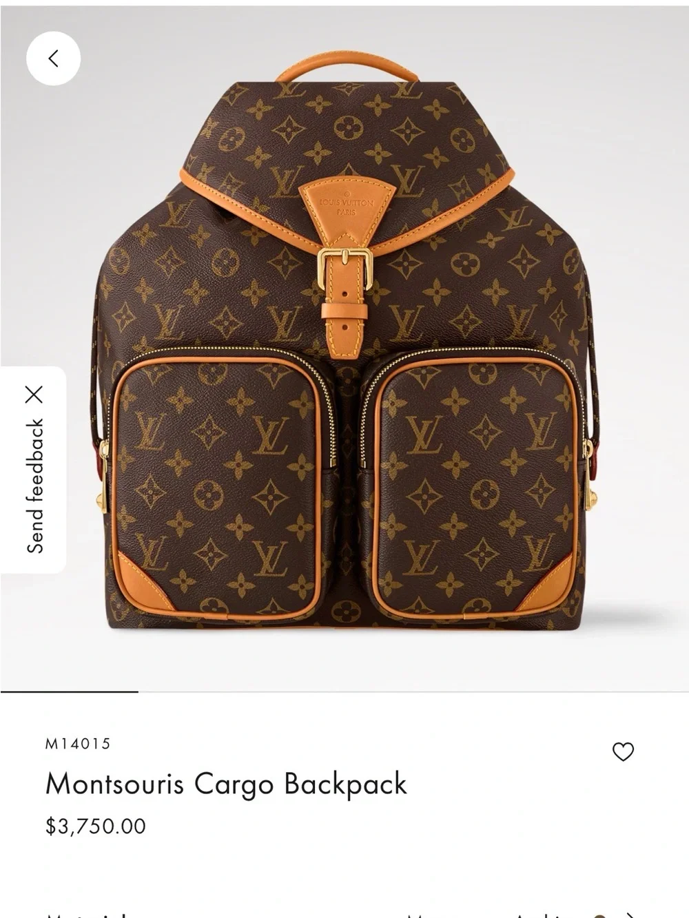 Louis Vuitton Brown Monogram Canvas Backpack with Tan Leather Trim